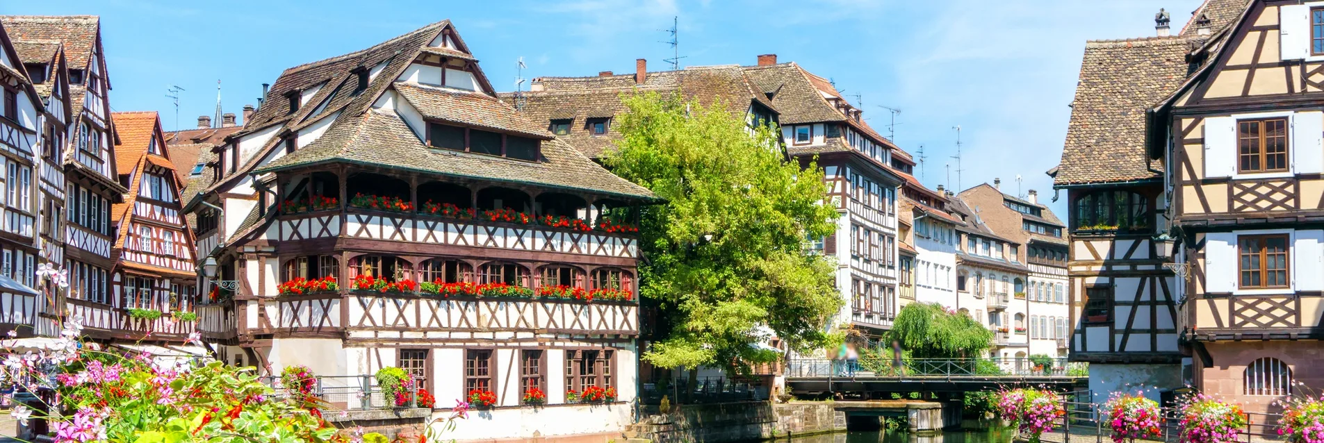 Vue de la piscine de l'hôtel à Strasbourg